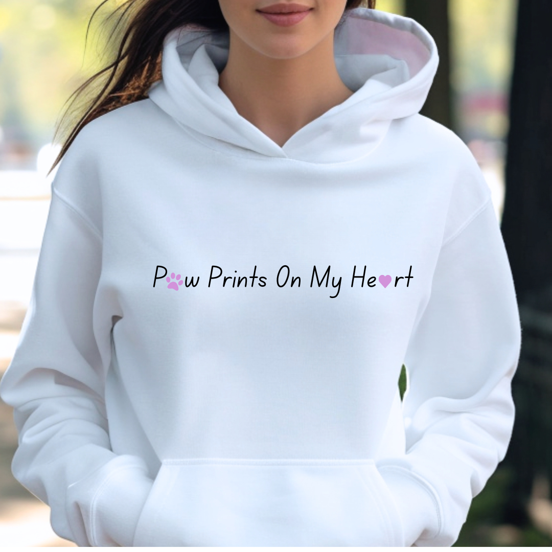 Paw Prints On My Heart Hoodie