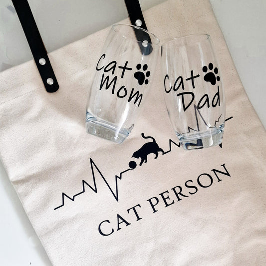 Cat Mom Hi Ball Glass